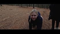Sexy emo babe and her male friend take dirty anal milf pet to the forest