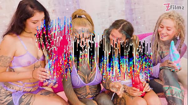 Squirt mayhem – 5 babes drenching each other – anal dildos, prolapse, gaping, atm